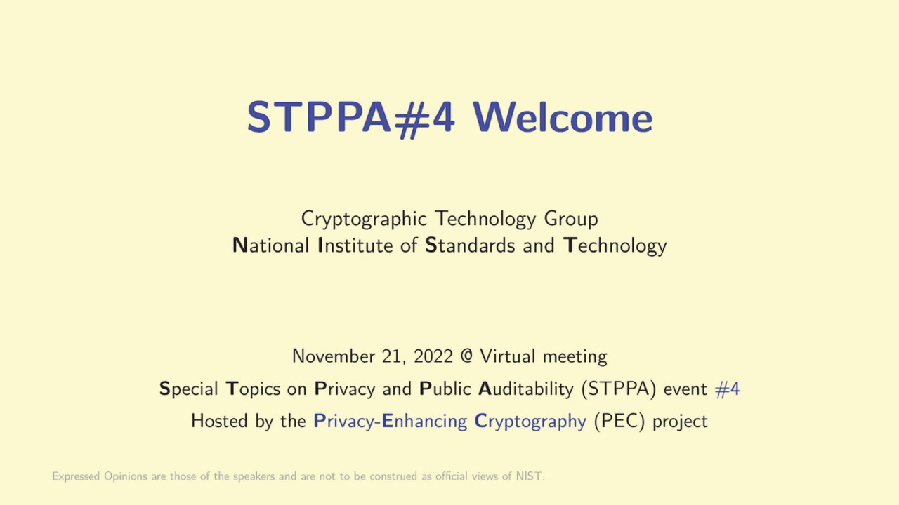 STPPA4 Welcome