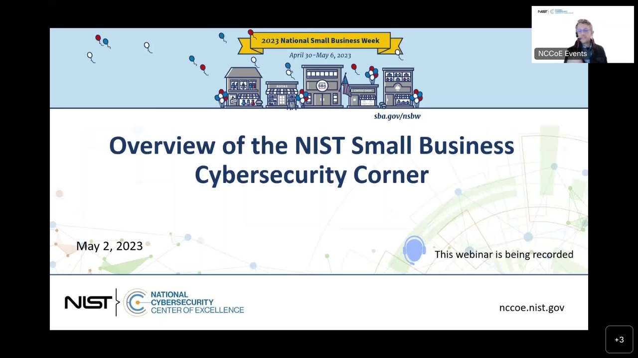 Overview of the NIST Small Business Cybersecurity Corner