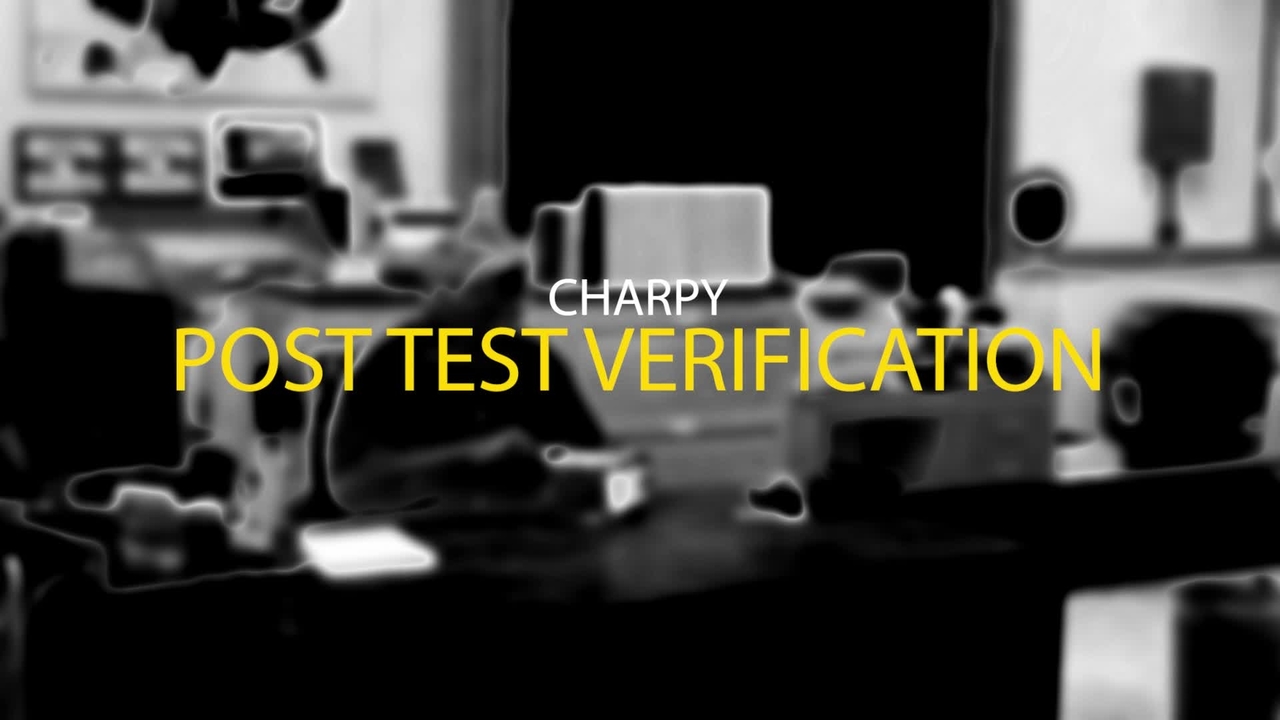 Charpy Testing – Post-Test Verification of Customers’ Specimens at NIST