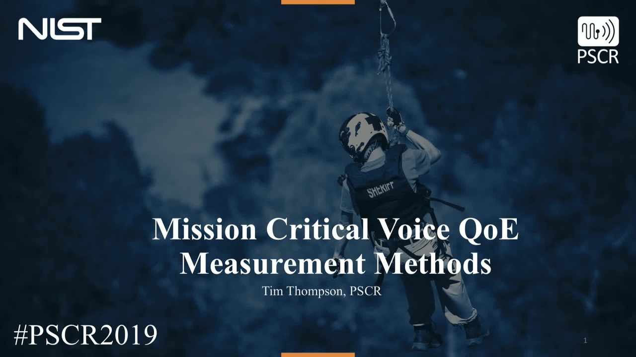 Mission Critical Voice Quality of Experience Measurement Methods