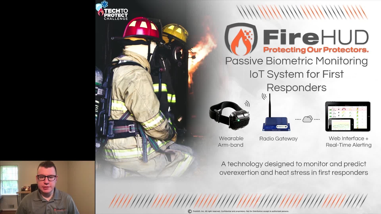 Tech to Protect  Challenge - FireHUD: Biometric IoT System for First Responders