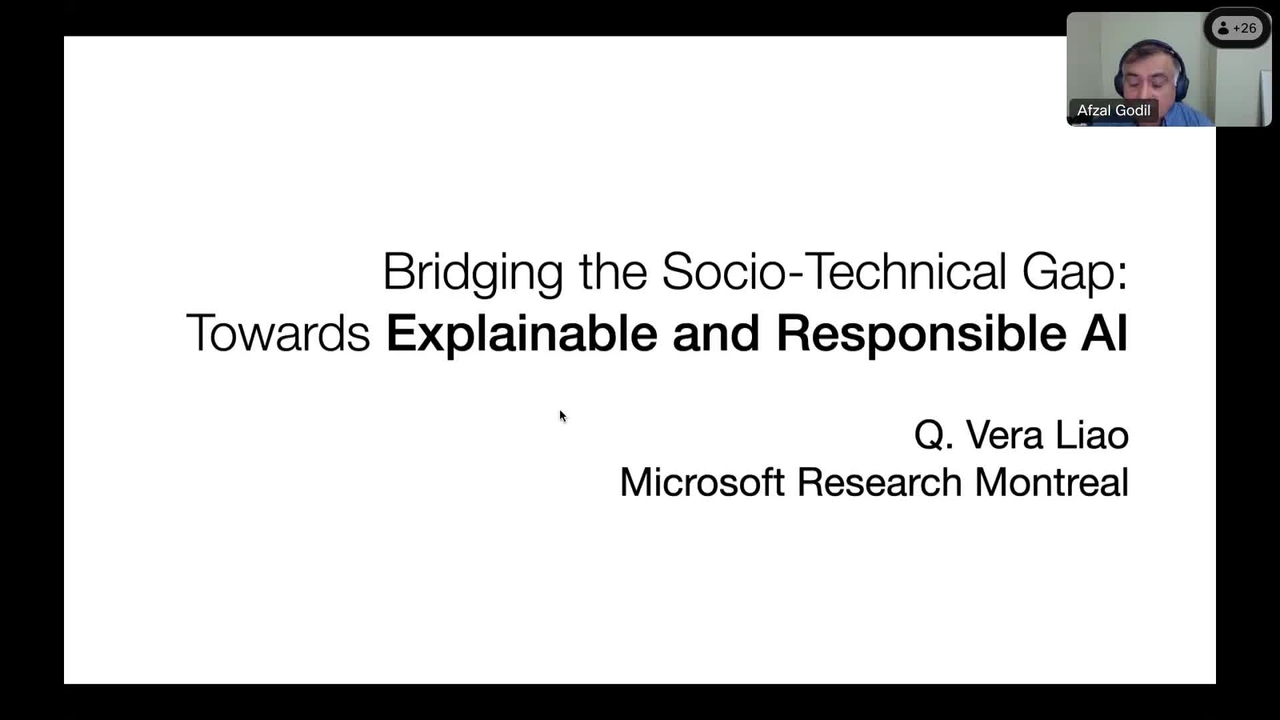 AI Metrology Presentation Series: Bridging the Socio-Technical Gap: Towards Explainable and Responsible AI