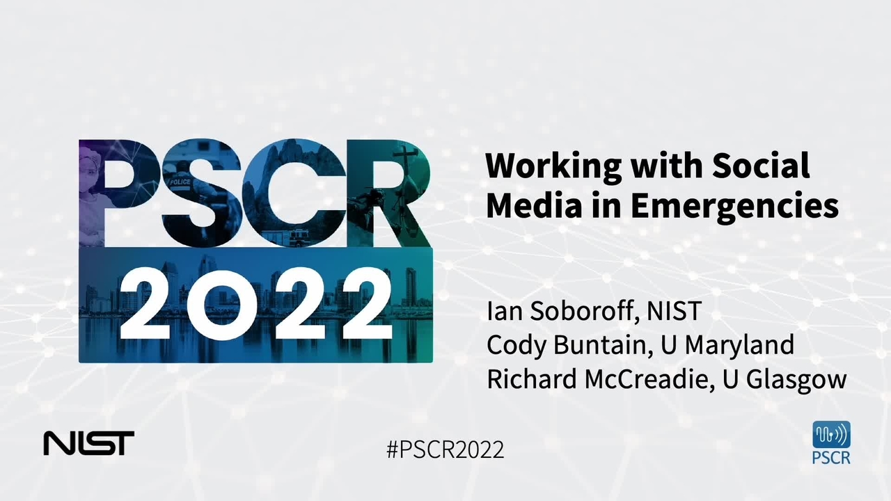 PSCR 2022_Social Media in Emergencies_On Demand