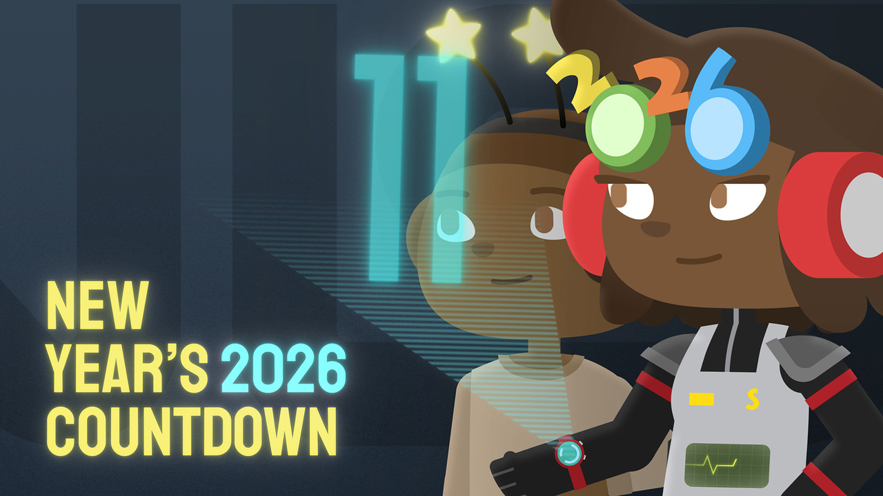 New Year Countdown Timer with Professor Second