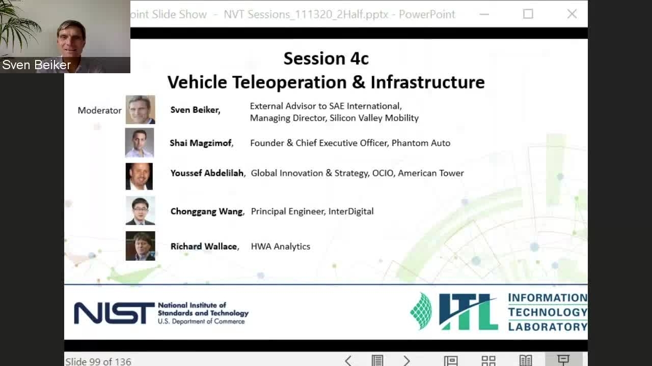 Vehicle Teleoperation Forum Session 4c and Closing Remarks