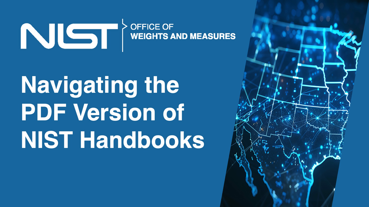 OWM Info Hours: Tips and Tools for Navigating the PDF Electronic Version of NIST Handbooks