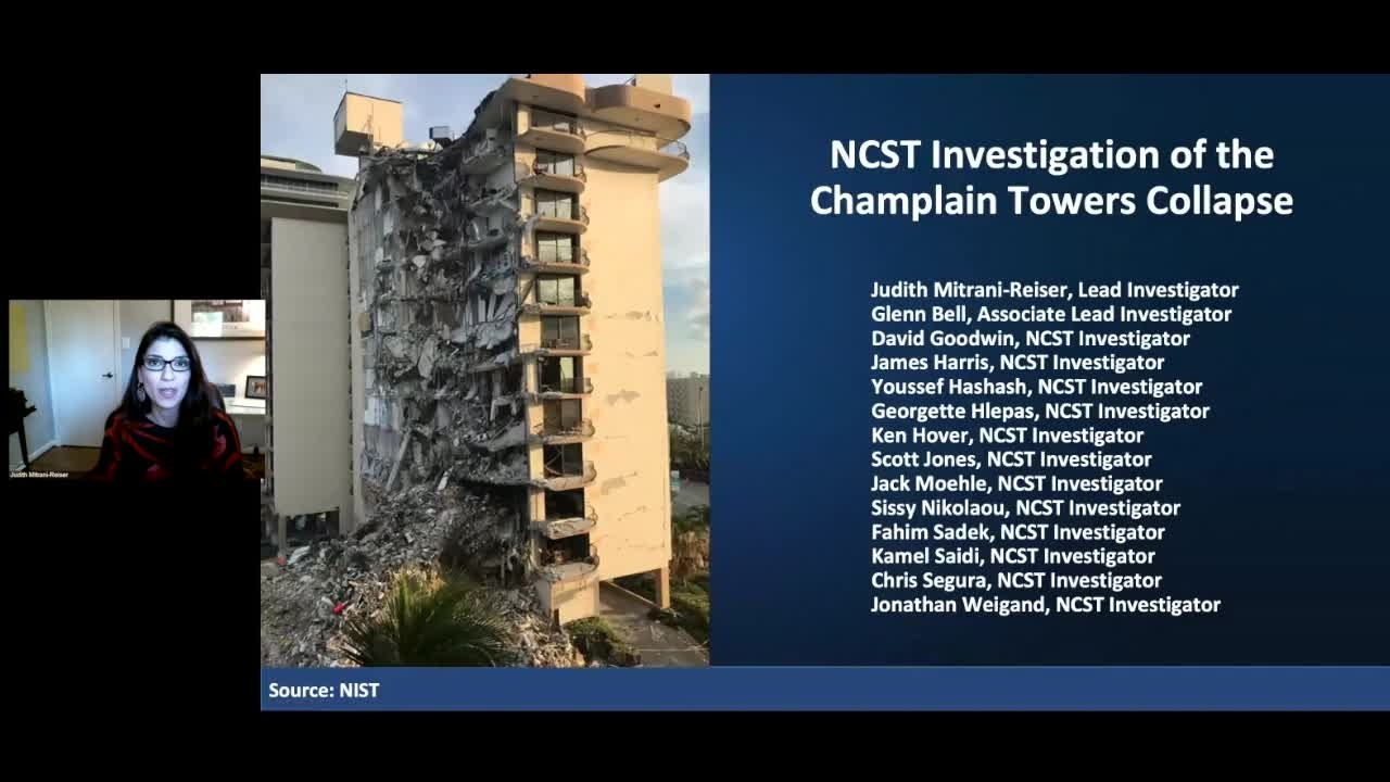 Judith Mitrani-Reiser - NCST Investigation of the Champlain Towers Collapse Update