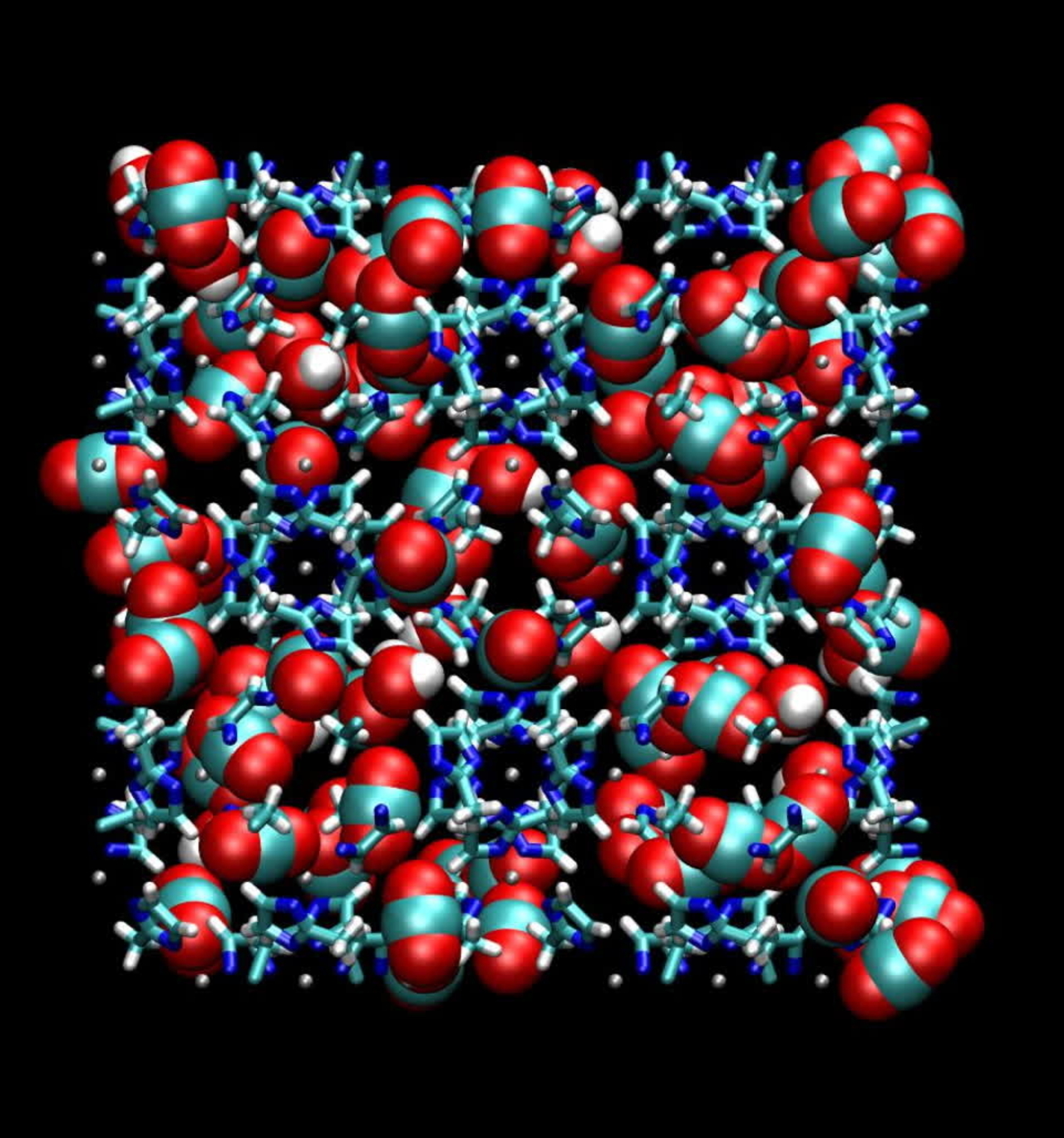 Molecular simulation of ZIF-8 with carbon dioxide