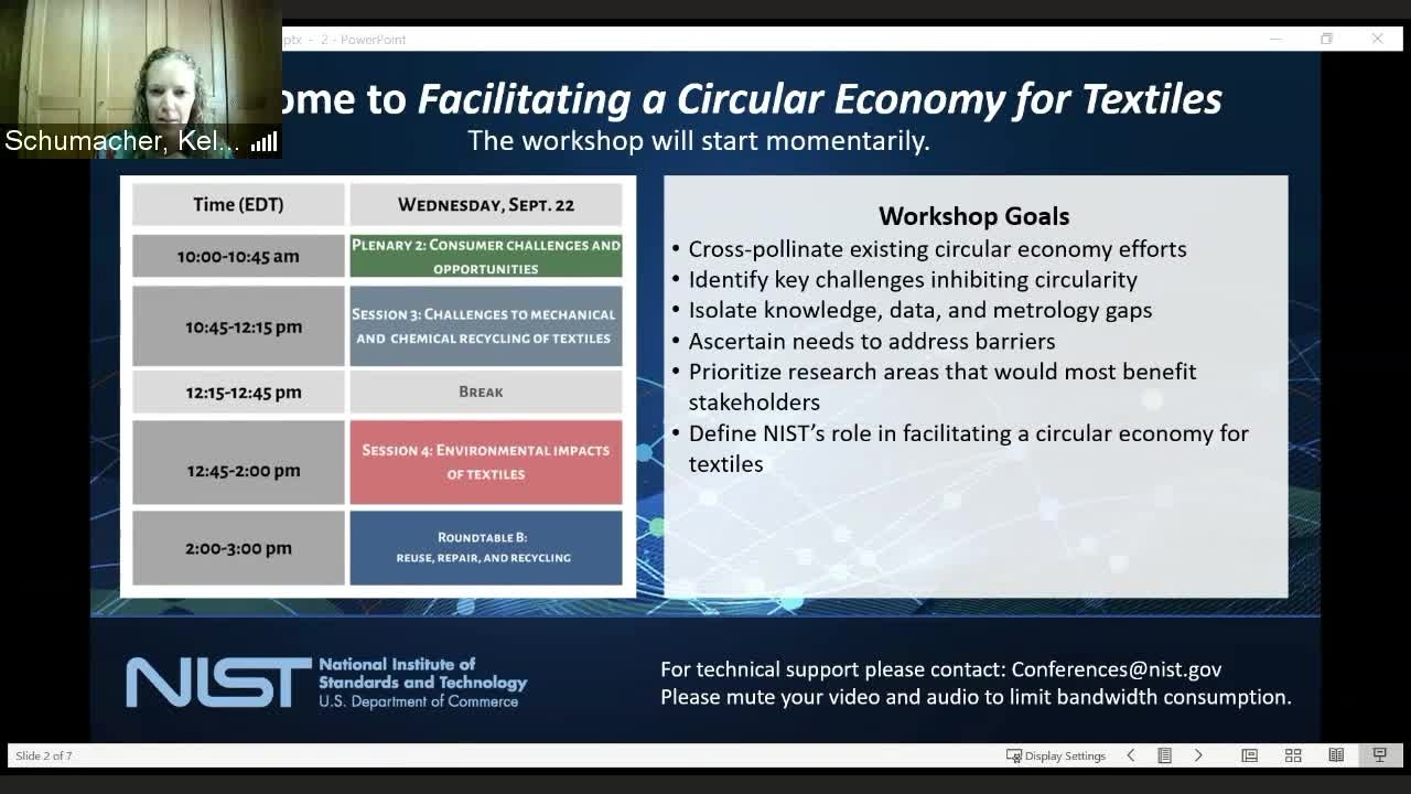 Facilitating a Circular Economy For Textiles  Day 2 Part 1