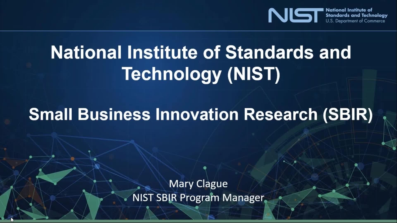 Brief Overview of the NIST SBIR Program_On-Demand Session