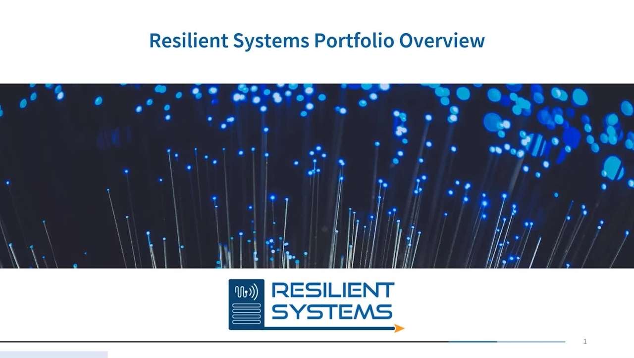 Resilient Systems Portfolio Pecha Kucha