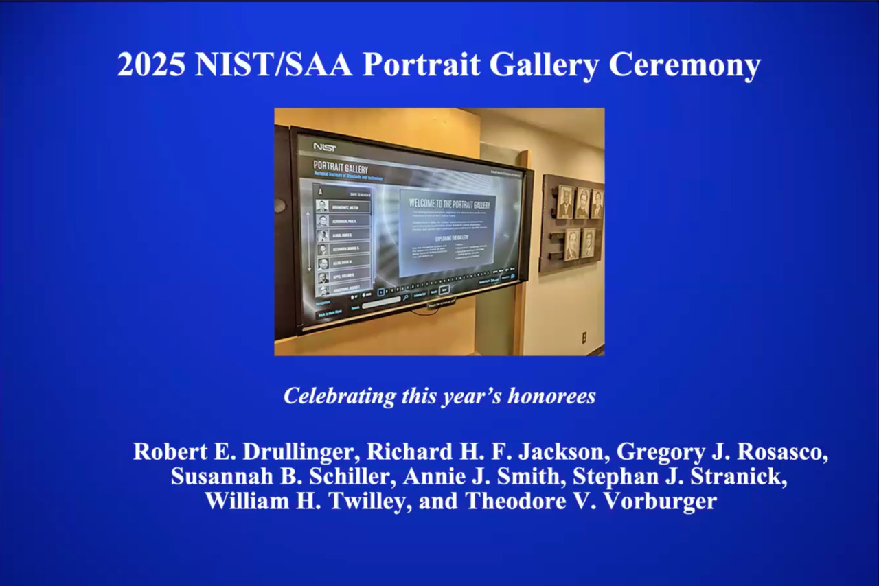 2025 NIST/SAA Portrait Gallery Ceremony