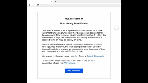 mDL Wireframe #4: Account Re-verification | NIST