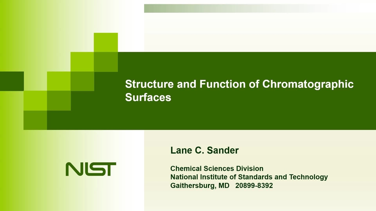Structure and Function of Chromatographic Surfaces