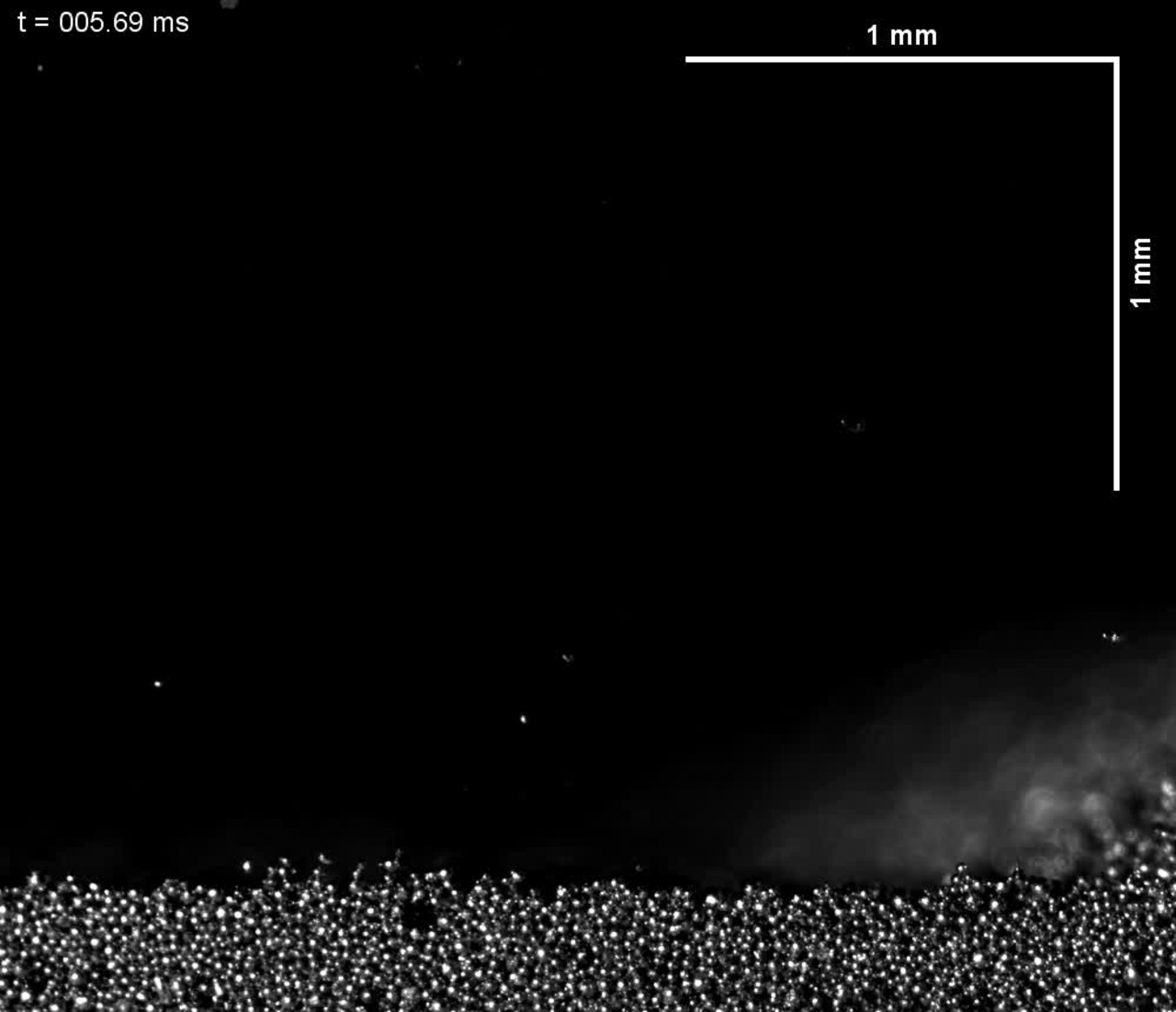 High-speed video of metal powder spreading using the powder spreading testbed (PST) at NIST