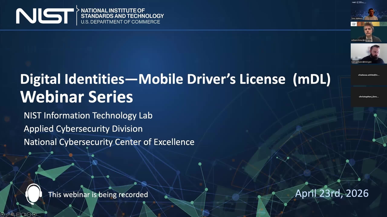 Digital Identities - Mobile Driver's License Webinar Series