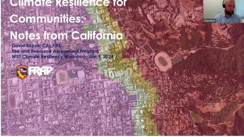 Dave Sapsis, CAL FIRE (Workshop 3: Wildfire and Urban Planning) | NIST