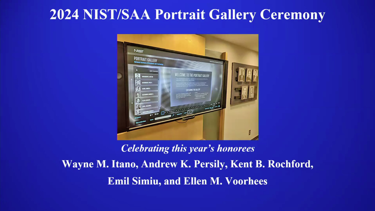 2024 NIST/SAA Portrait Gallery Ceremony