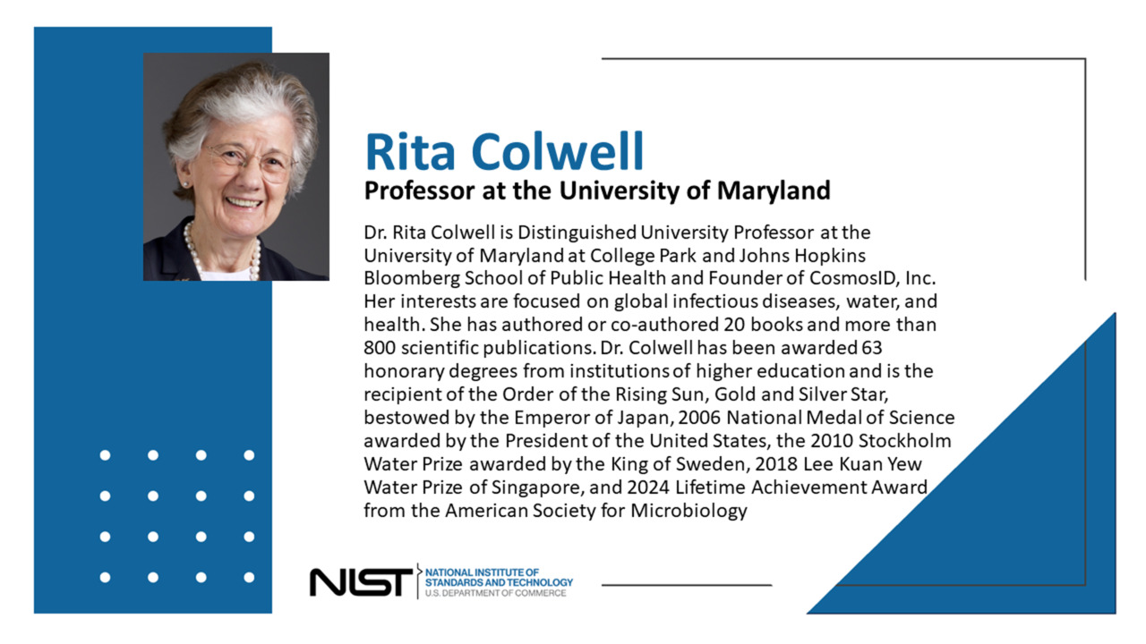 NIST Colloquium Series: (Dr. Rita Colwell)