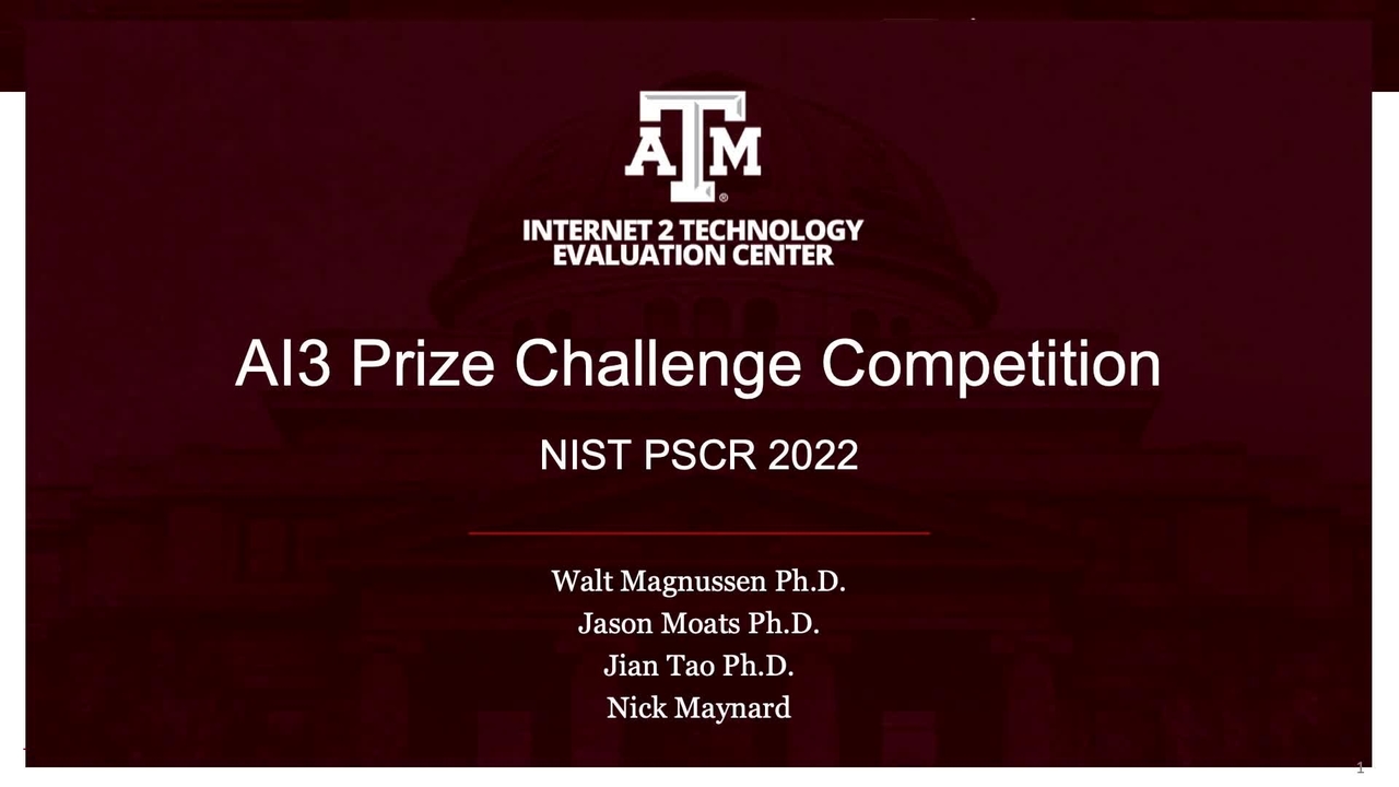PSCR 2022_AI3 Prize Challenge Competition_On-Demand