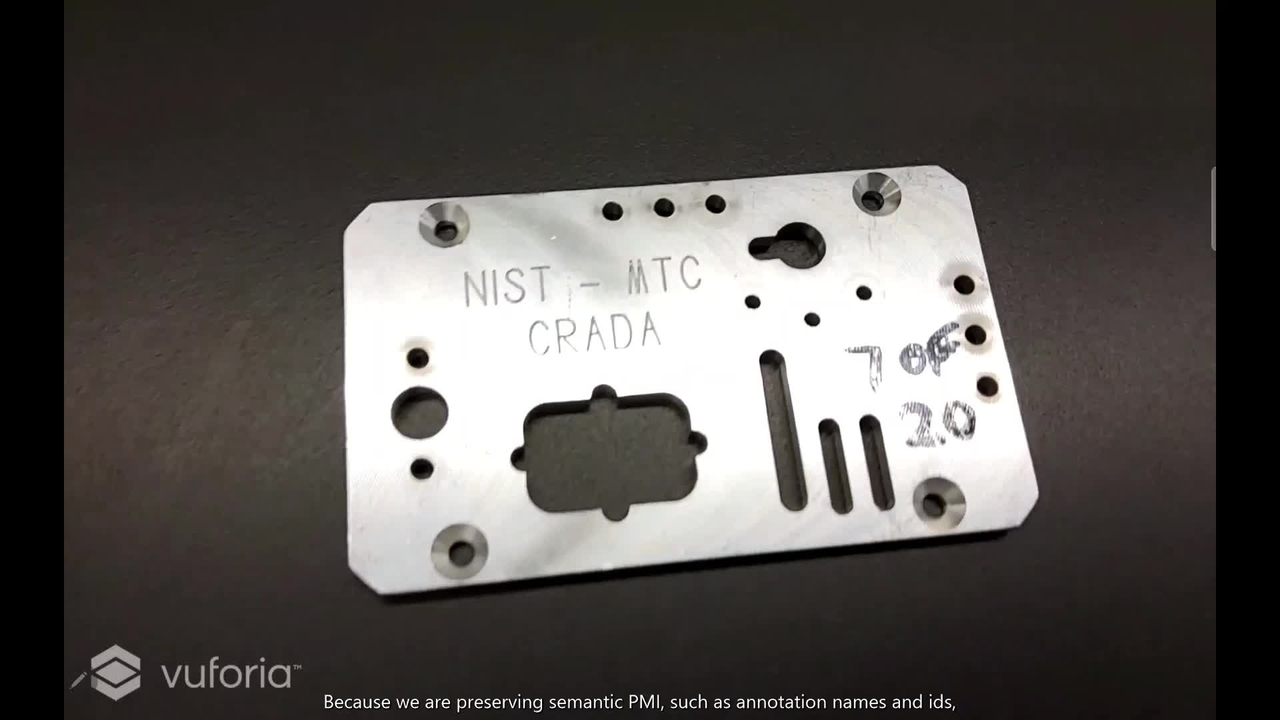 Plate Part with PMI and Color-Coded QIF Inspection Results