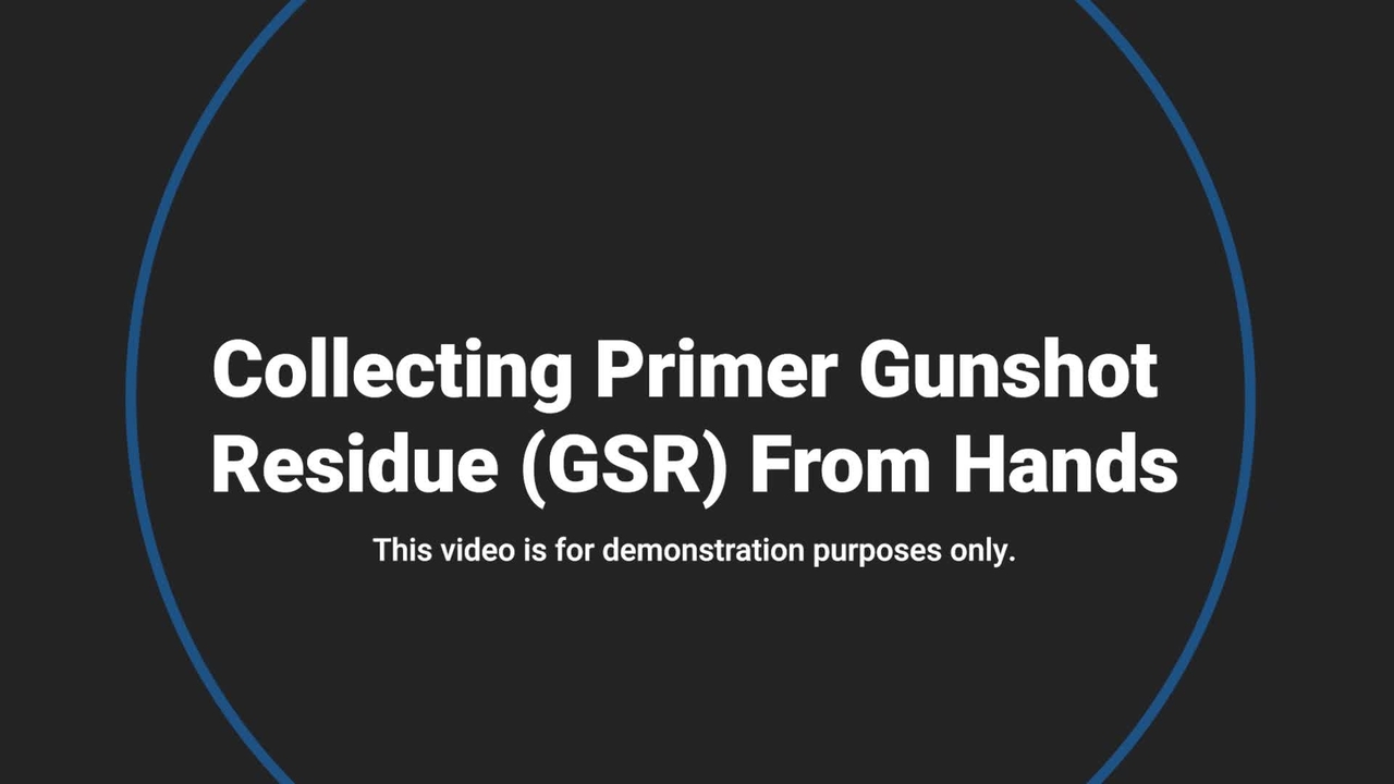 Video #12 - Trace Evidence Collection: Collecting primer gunshot residue (GSR) from hands