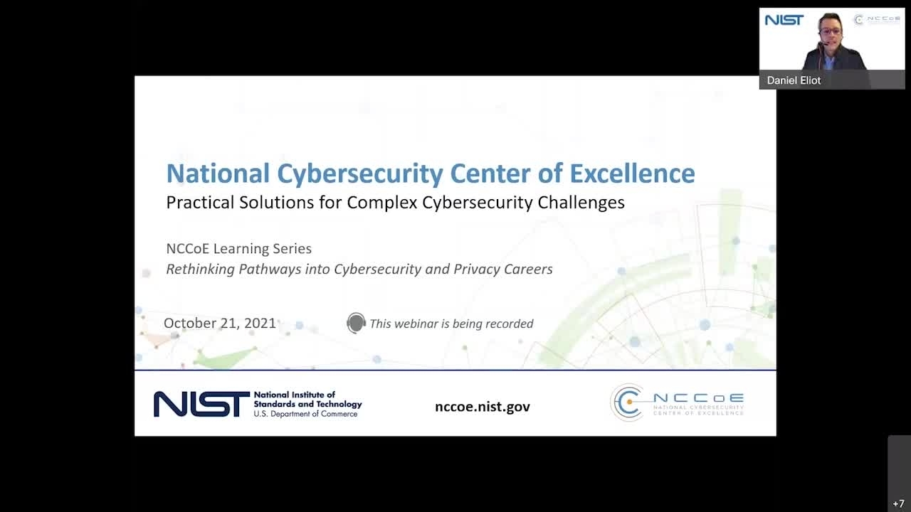NCCoE Learning Series Fireside Chat: Rethinking Pathways into Cybersecurity and Privacy Careers.