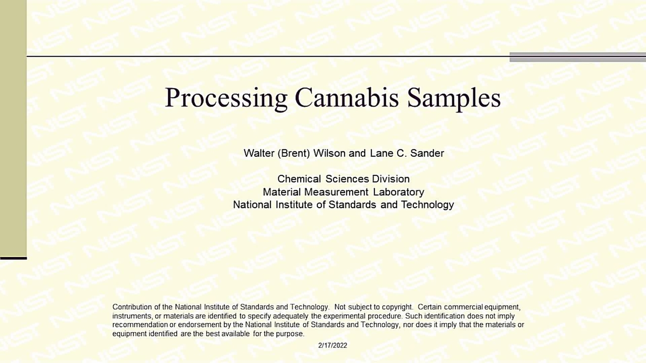 Processing Cannabis Samples