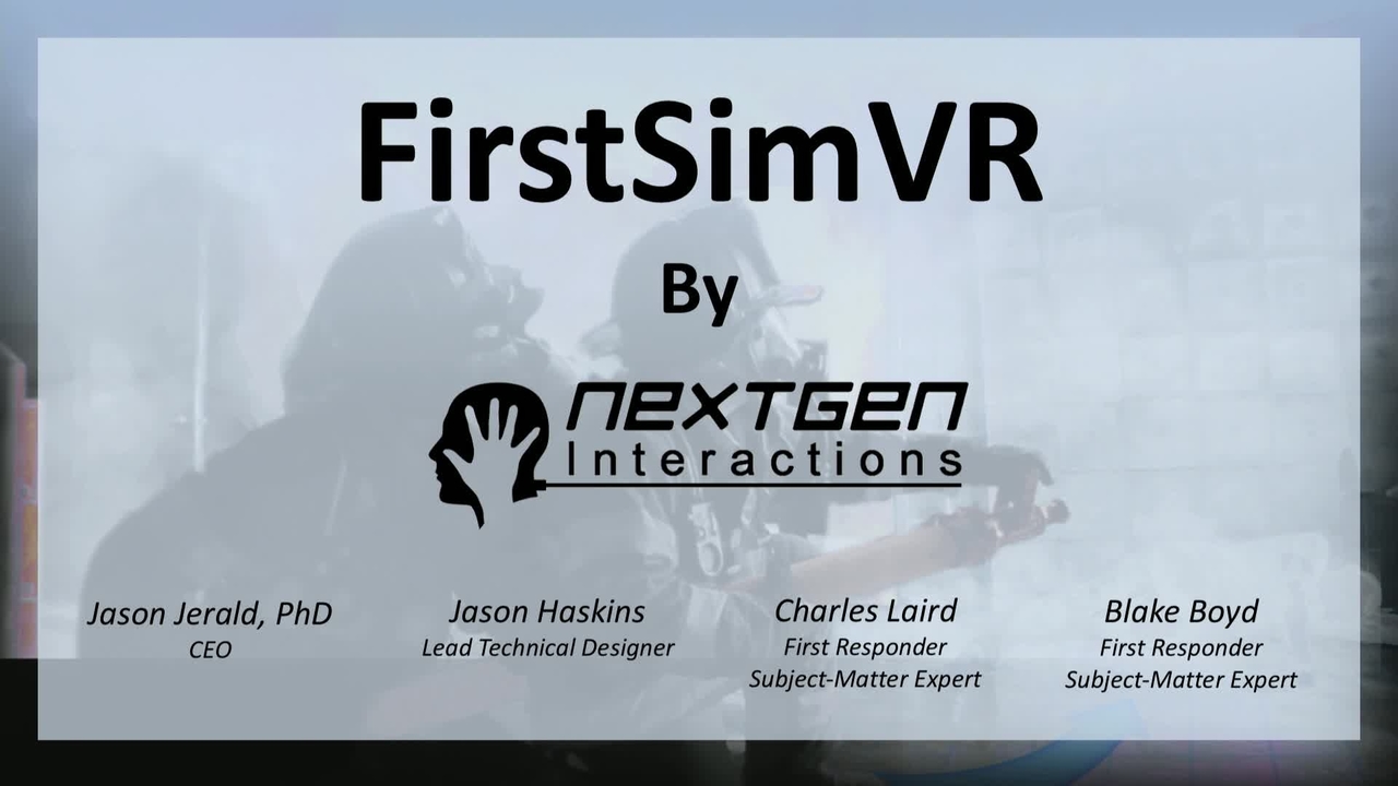 FirstSimVR NextGen Interactions