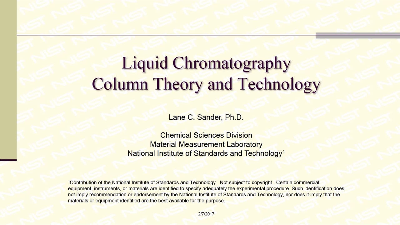 Liquid Chromatography Column Theory and Technology