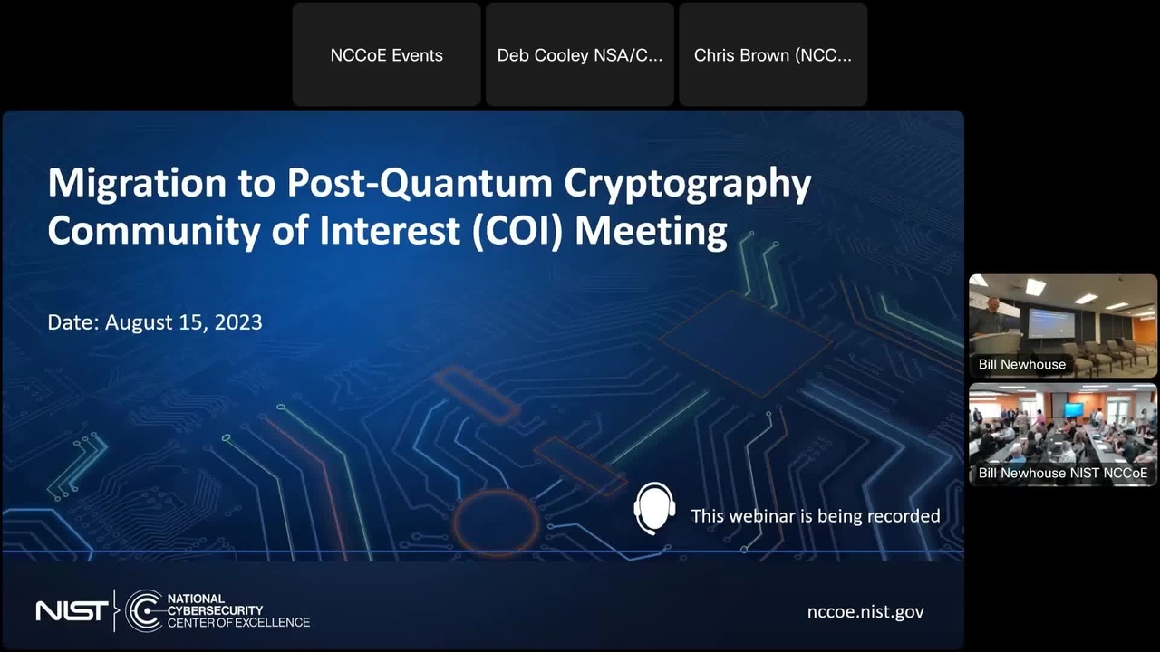 Migration to Post-Quantum Cryptography COI Meeting