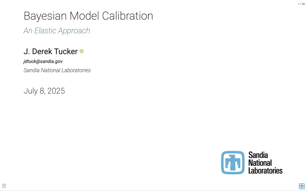 ACMD Seminar: Bayesian Model Calibration