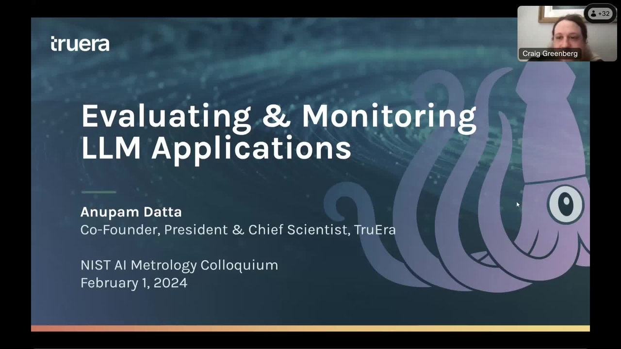 AI Metrology Webinar: Evaluating and Monitoring LLM applications