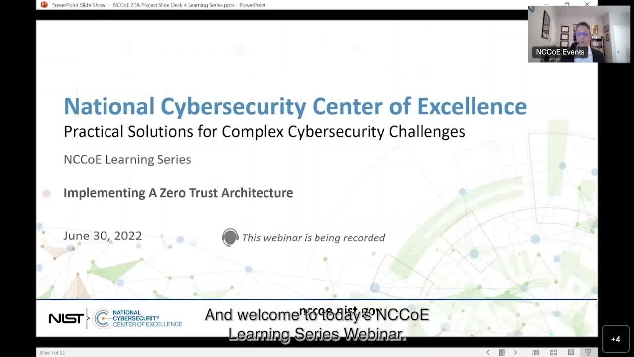 NCCoE Learning Series: Implementing a Zero Trust Architecture