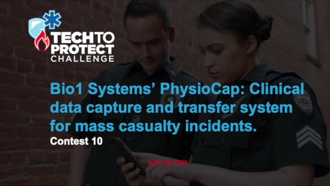 Tech to Protect Challenge - Bio1 Systems' PhysioCap