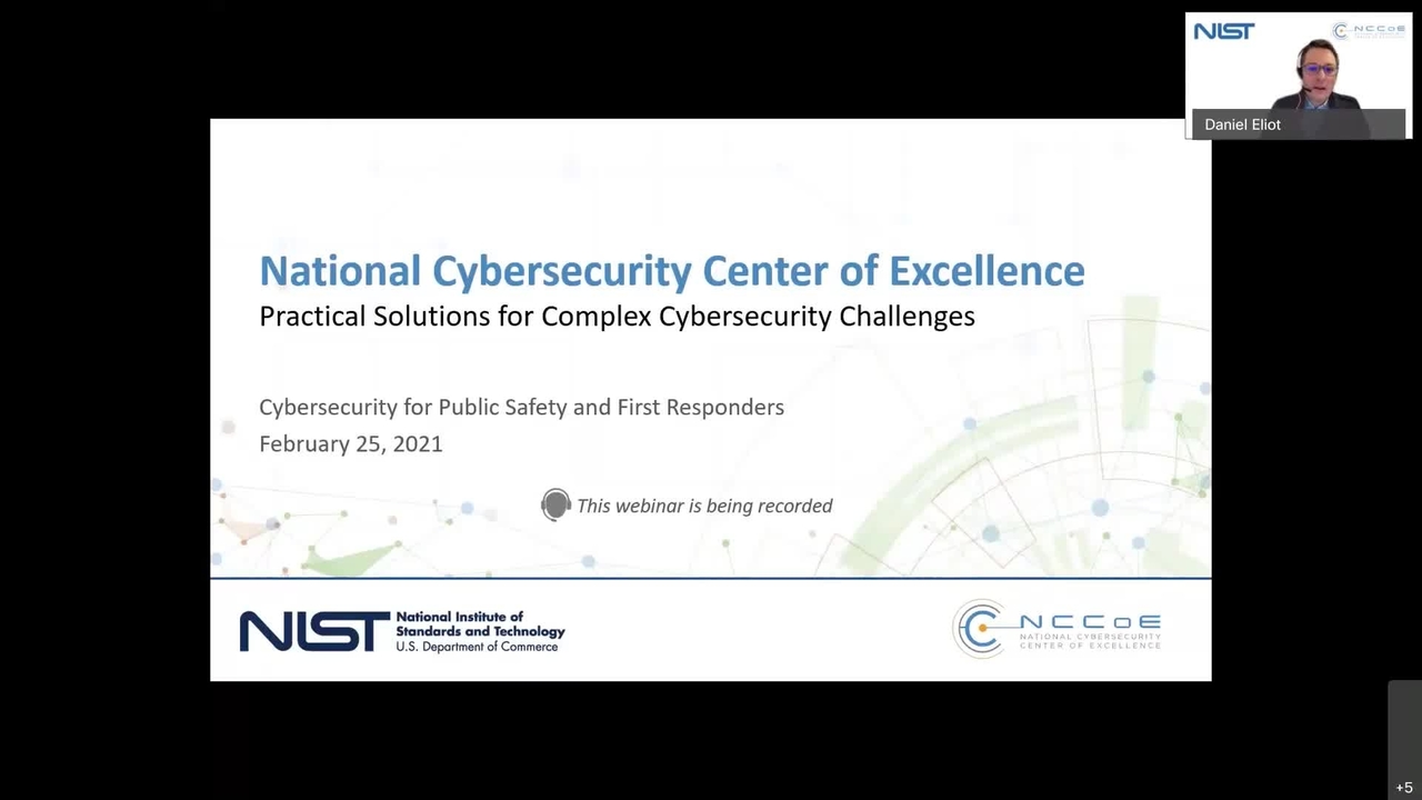NCCoE Learning Series Webinar: Cybersecurity for First Responders