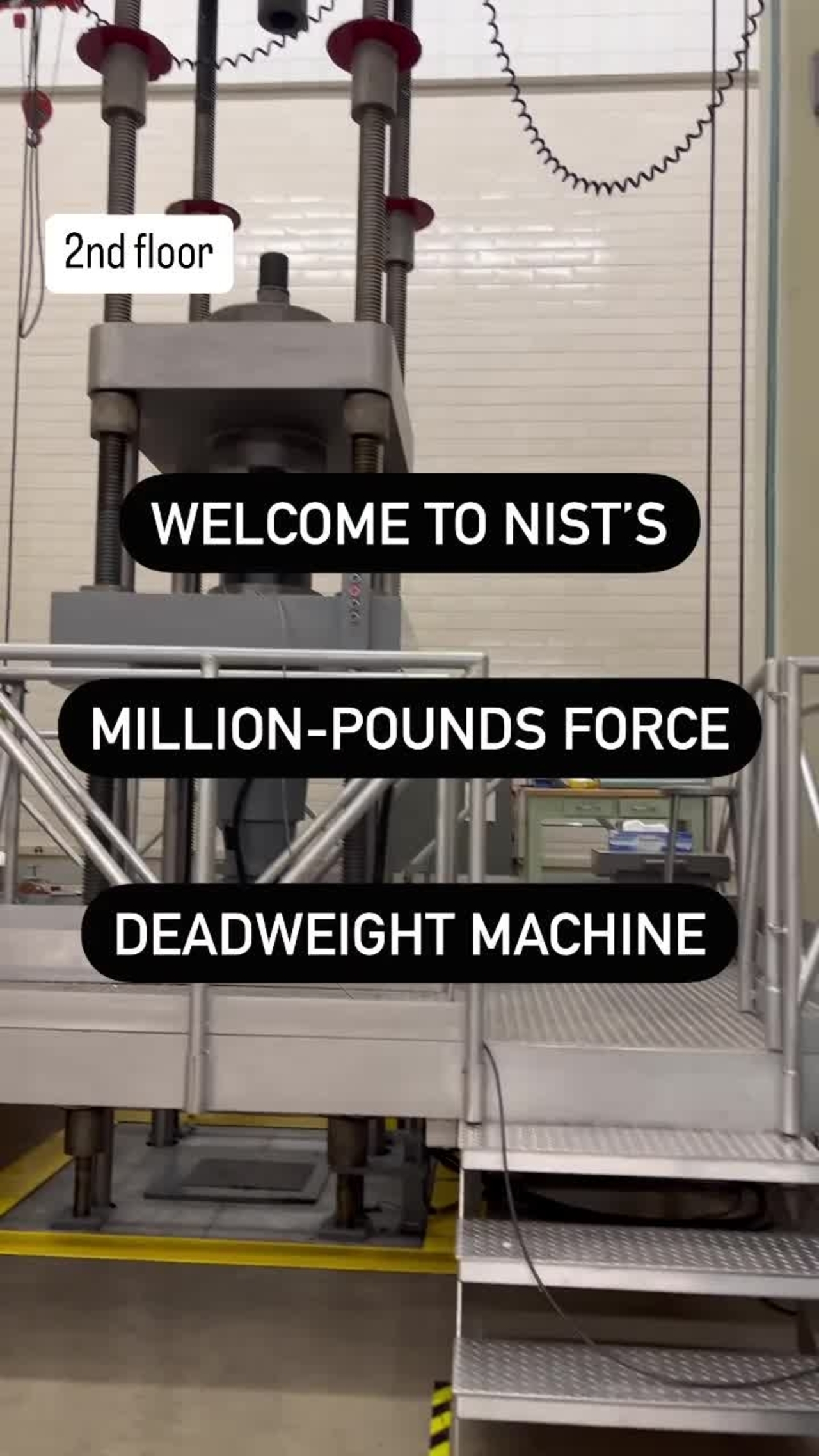 Look Inside a Lab: The NIST Million Pounds-Force Deadweight Machine