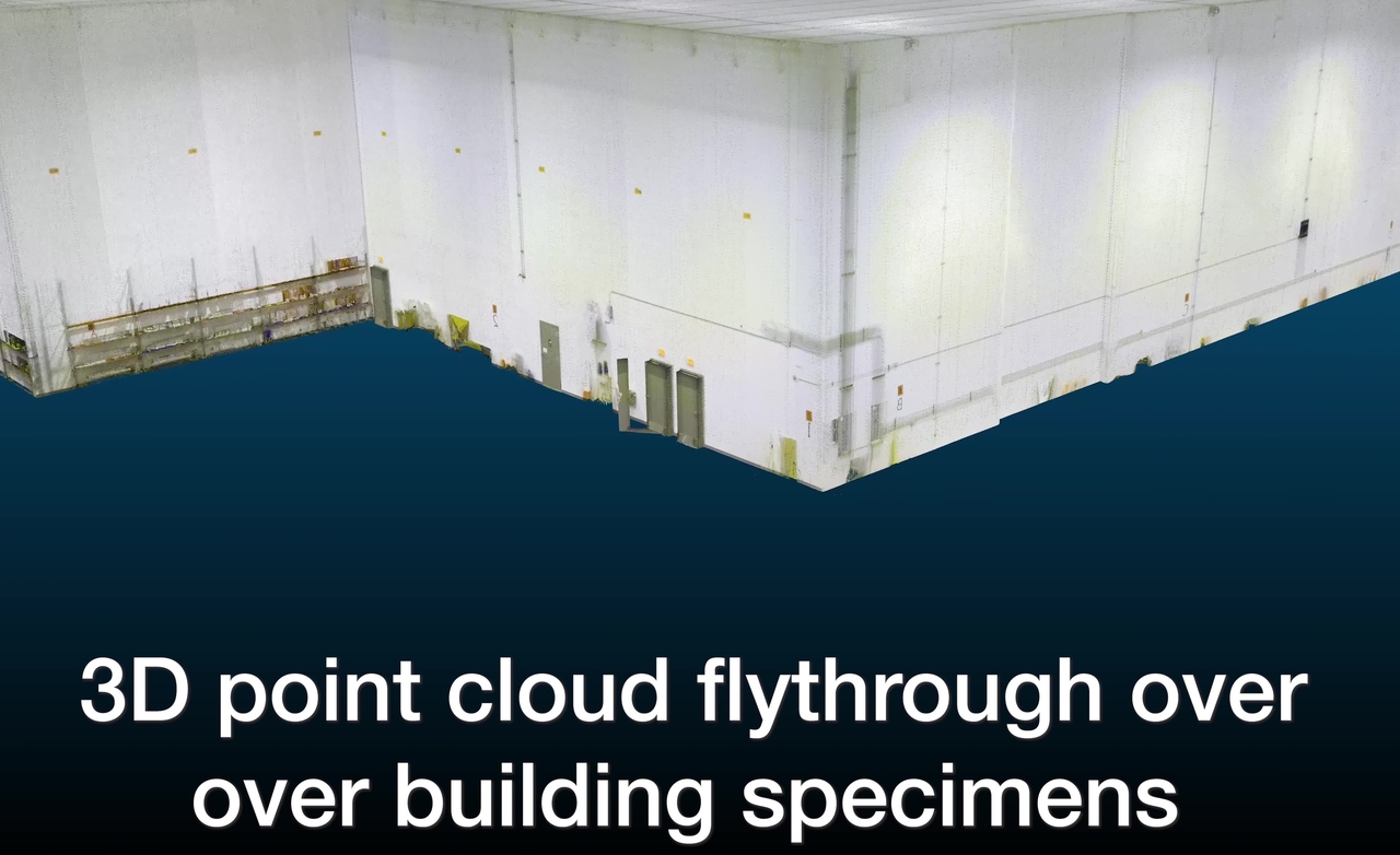 3D point cloud flythrough over Champlain Tower South building specimens