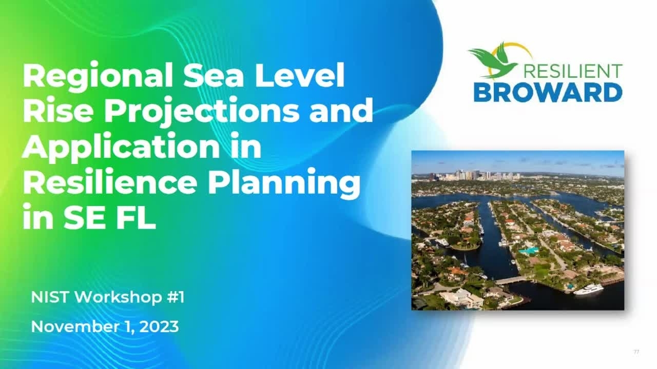 Jennifer Jurado, Broward County Government (Workshop 1: Sea Level Rise and Coastal Storm Surge)