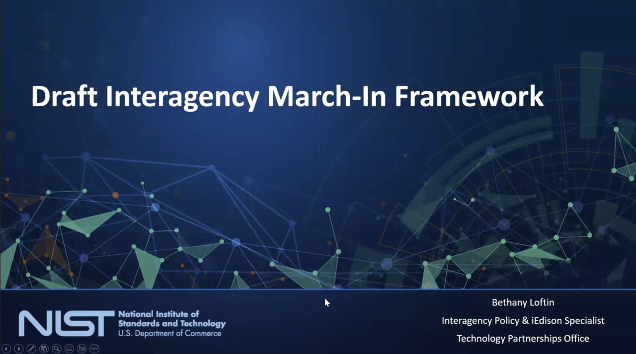 Public Webinar Draft Interagency March-In Framework