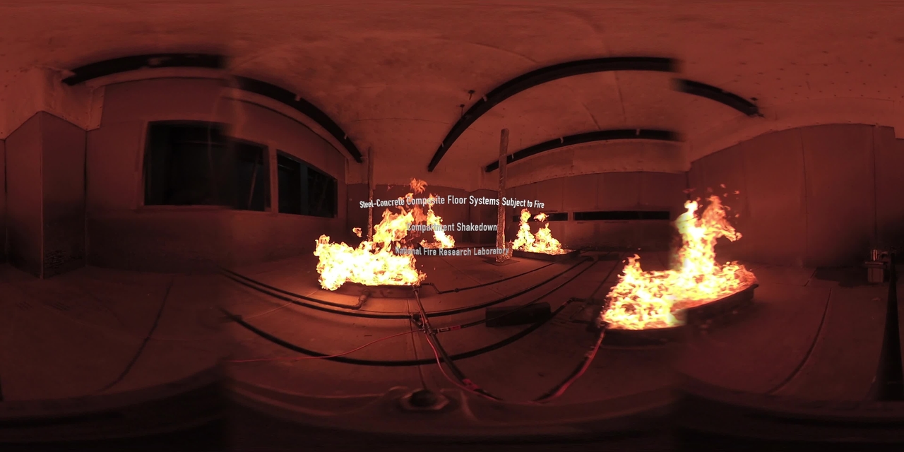 360° Video of a Compartment Fire Burner Shakedown