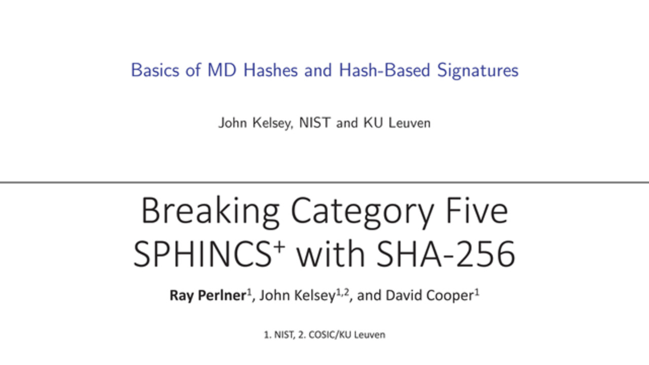 Crypto Reading Club 2022-10-19: "Basics of MD Hashes and Hash-Based Signatures" and "Breaking Category Five SPHINCS+ with SHA-256"