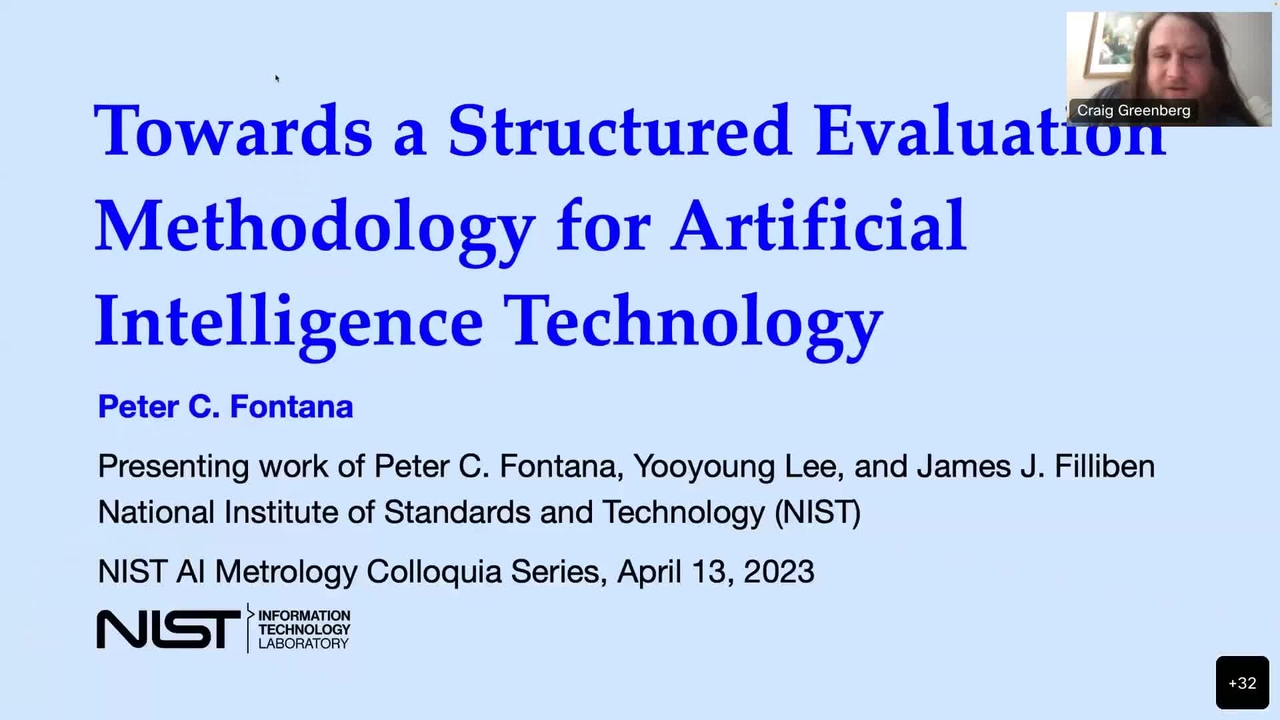 AI Metrology Presentation Series - Towards a Structured Evaluation Methodology for Artificial Intelligence Technology