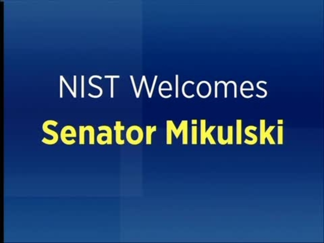Senator Mikulski