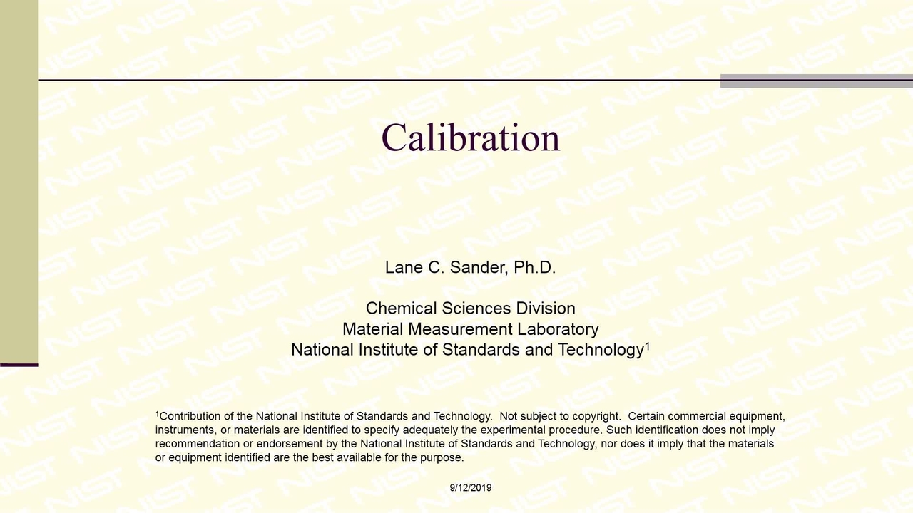 Calibration
