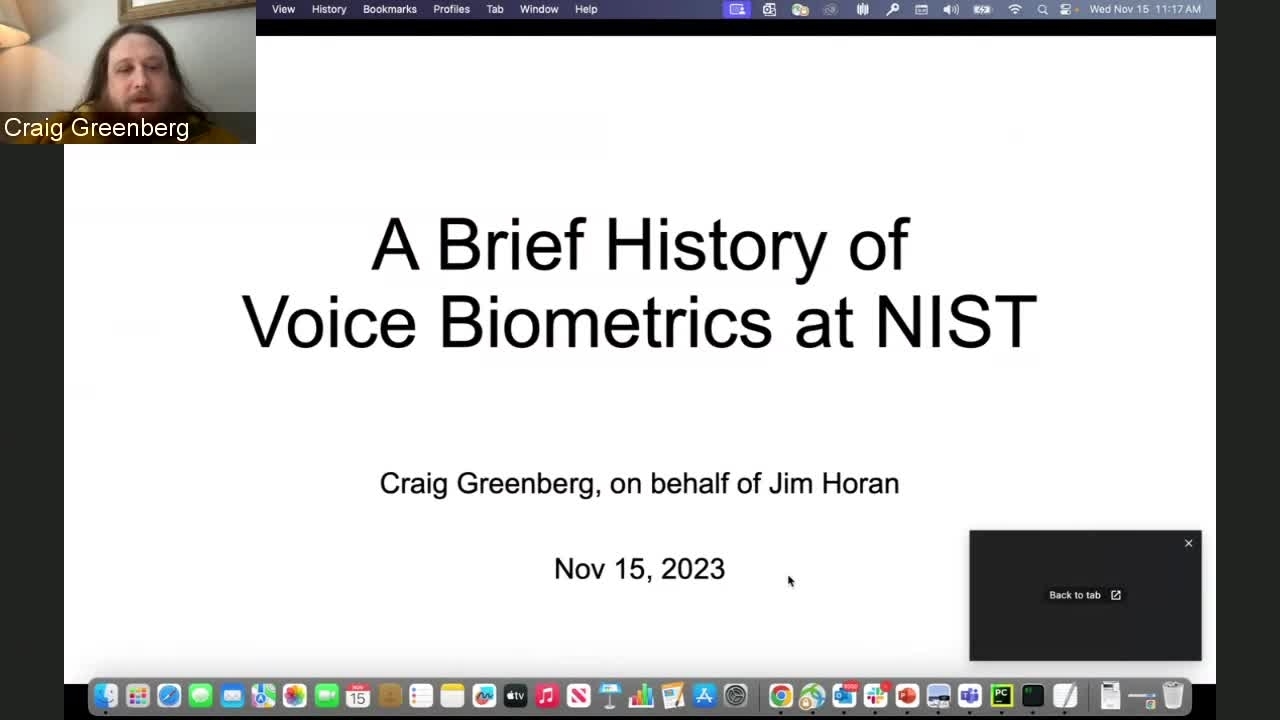 Biometrics @ 60: A Brief History of Voice Biometrics at NIST
