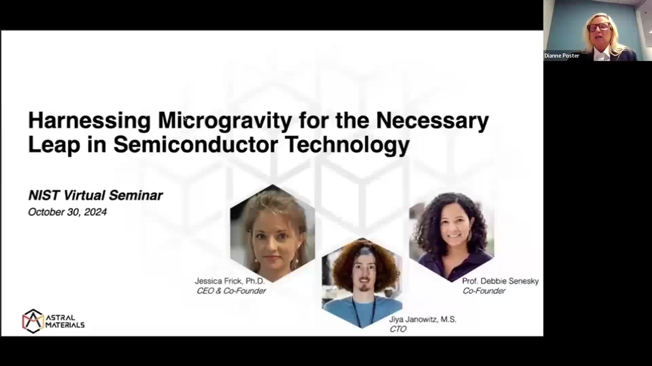 Virtual Seminar: Harnessing Microgravity for the Necessary Leap in Semiconductor Technology