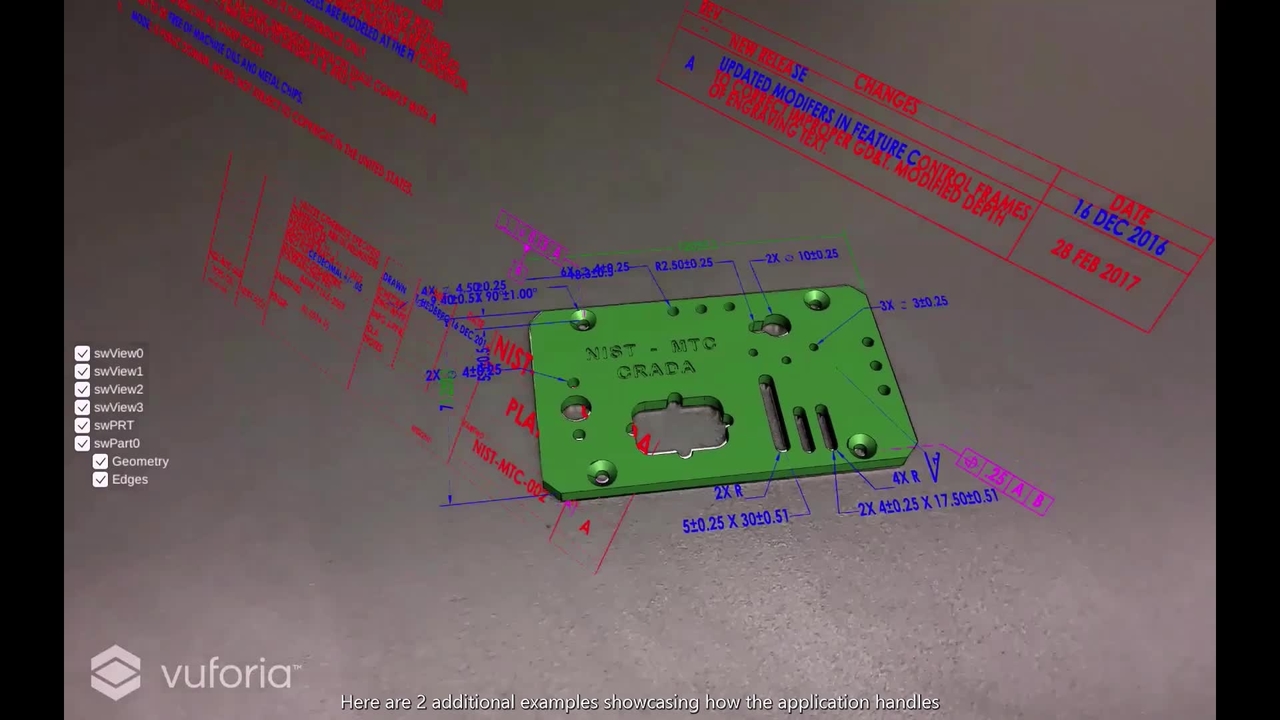 Plate part with PMI