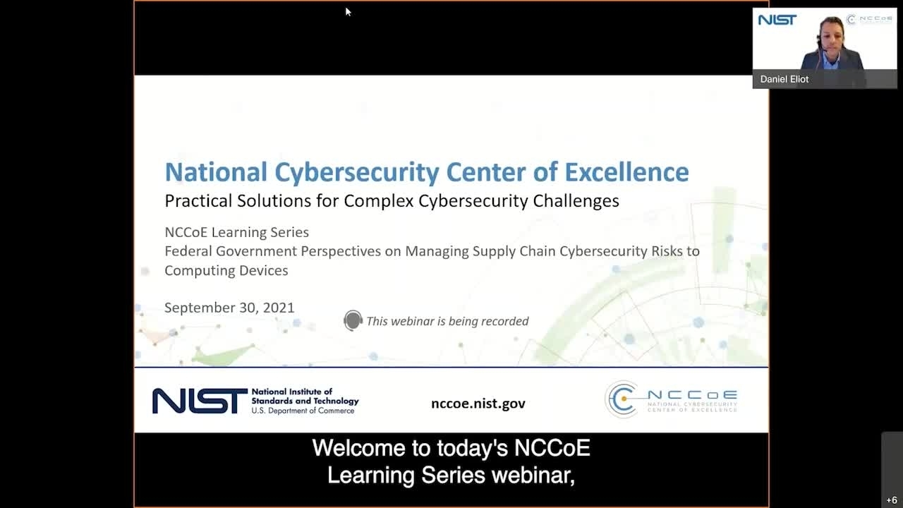 NCCoE Learning Series Fireside Chat: Federal Government Perspectives on Managing Supply Chain Cybersecurity Risks to Computing Devices