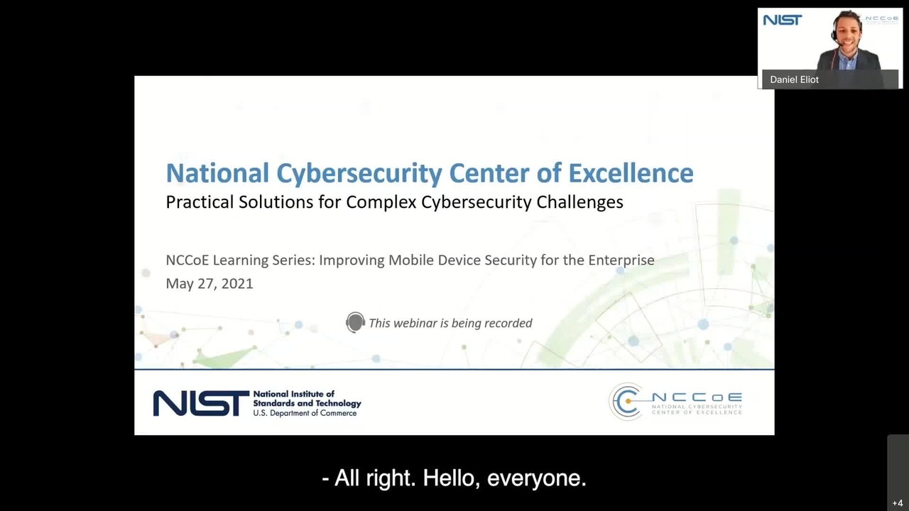NCCoE Learning Series Fireside Chat: Improving Mobile Device Security for the Enterprise